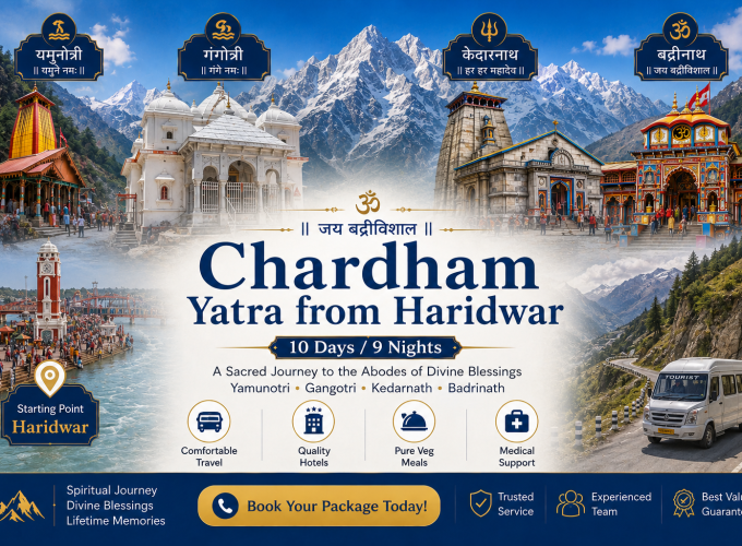 Chardham Yatra from Haridwar – 10 Days / 9 Nights