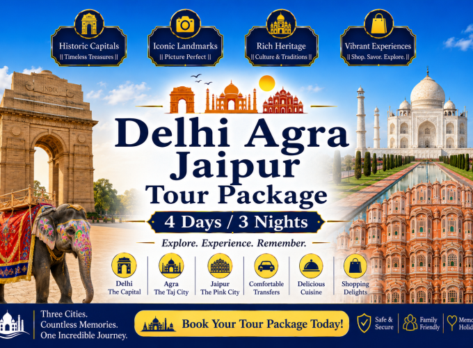 Delhi Agra Jaipur Tour Package – 4 Days / 3 Nights