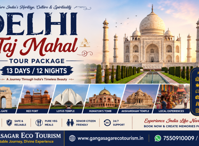 Delhi Taj Mahal Tour Package – 13 Days / 12 Nights