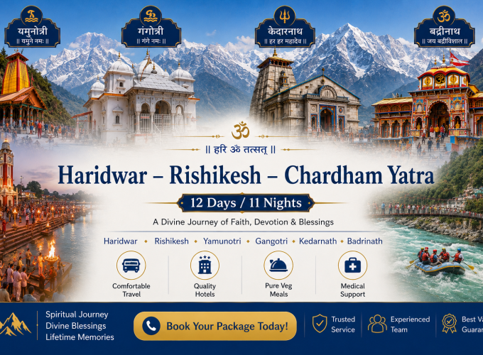 Haridwar – Rishikesh – Chardham Yatra 12 Days / 11 Nights