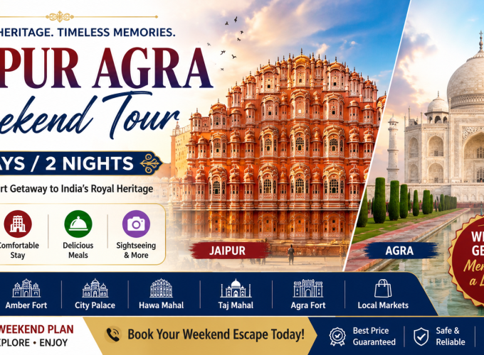 Jaipur Agra Weekend Tour – 3 Days / 2 Nights
