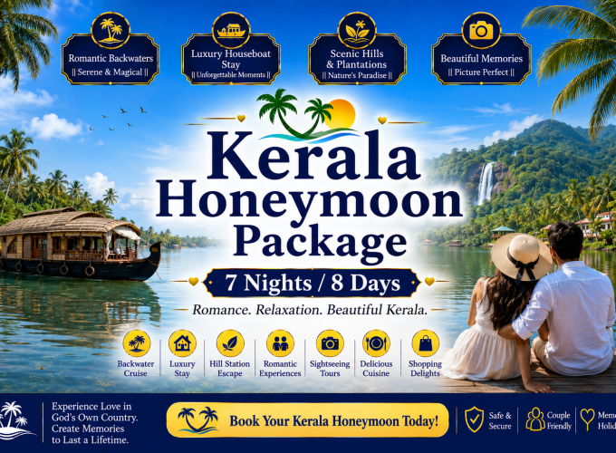 Kerala Honeymoon Package – 7 Nights / 8 Days