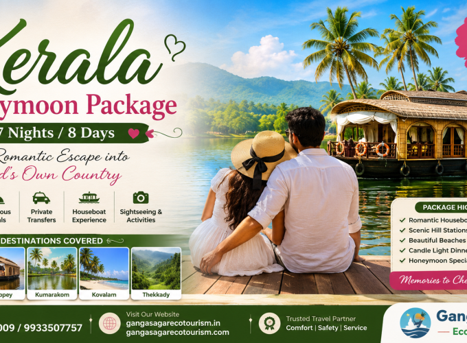 Kerala Honeymoon Package – 7 Nights / 8 Days