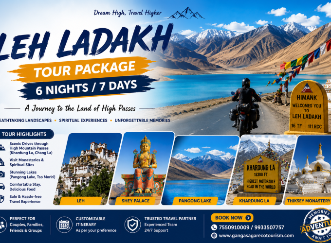 Leh Ladakh Tour Package – 6 Nights / 7 Days