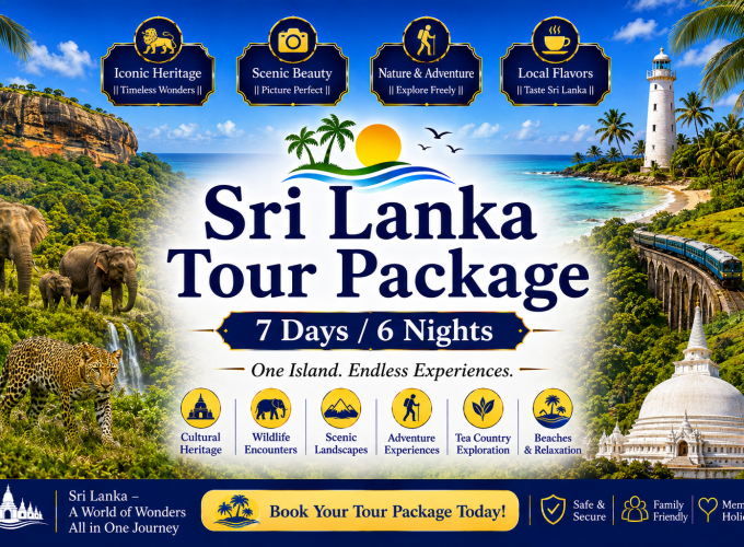 Sri Lanka Tour Package – 7 Days / 6 Nights