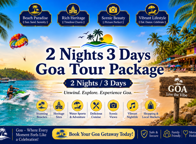 2 Nights 3 Days Goa Tour Package