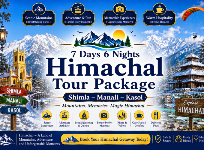 7 Days 6 Nights Himachal Tour Package | Shimla – Manali – Kasol
