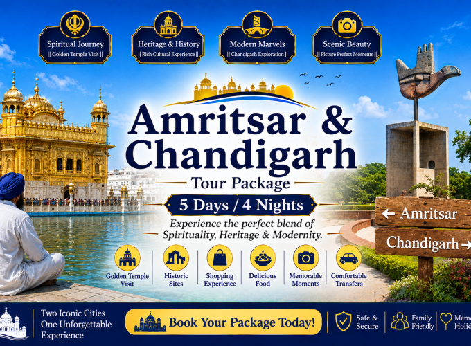 Amritsar & Chandigarh Tour Package – 5 Days / 4 Nights