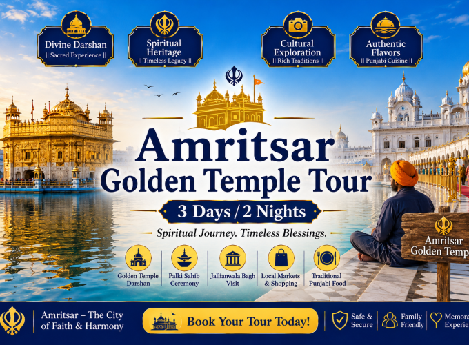 Amritsar Golden Temple Tour – 3 Days / 2 Nights