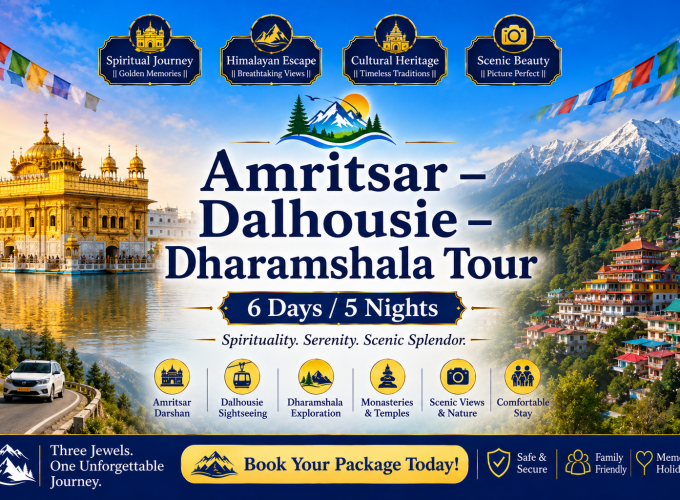 Amritsar – Dalhousie – Dharamshala Tour | 6 Days / 5 Nights
