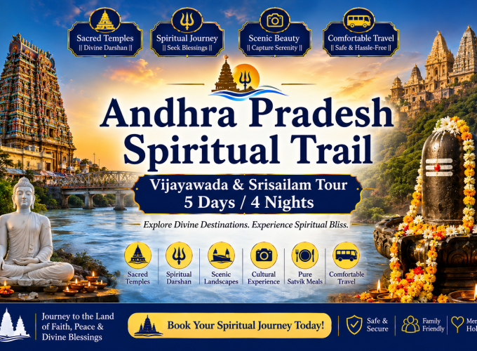Andhra Pradesh Spiritual Trail – Vijayawada & Srisailam Tour – 5 Days / 4 Nights