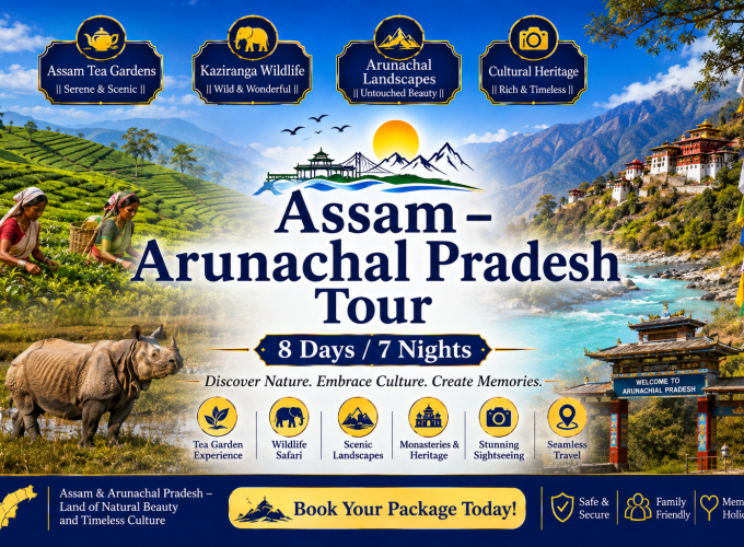 Assam – Arunachal Pradesh Tour | 8 Days / 7 Nights