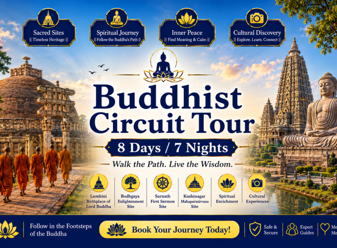 Buddhist Circuit Tour – 8 Days / 7 Nights