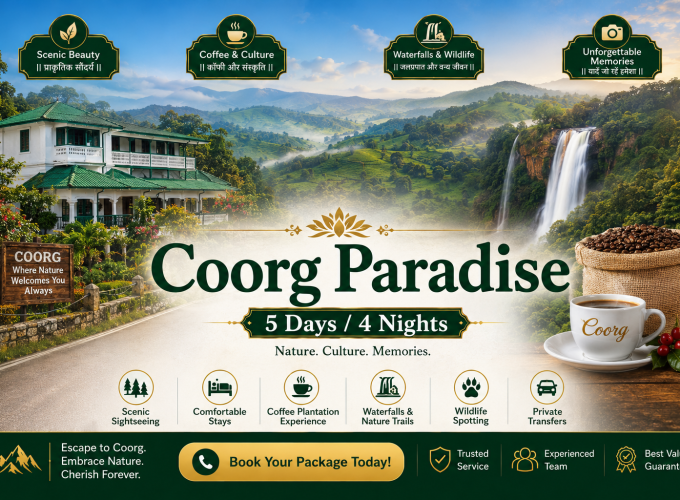 Coorg Paradise – 5 Days / 4 Nights