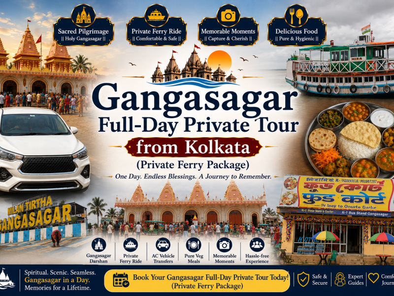 Gangasagar Full-Day Private Tour from Kolkata, Gangasagar tour from Kolkata, Kapil Muni Temple Gangasagar sightseeing, Gangasagar Beach tour, Sagar Island Kolkata tour, Kolkata to Gangasagar private tour, Gangasagar one day tour, Gangasagar private car tour, Gangasagar pilgrimage tour, Gangasagar tour with Dream Safar™