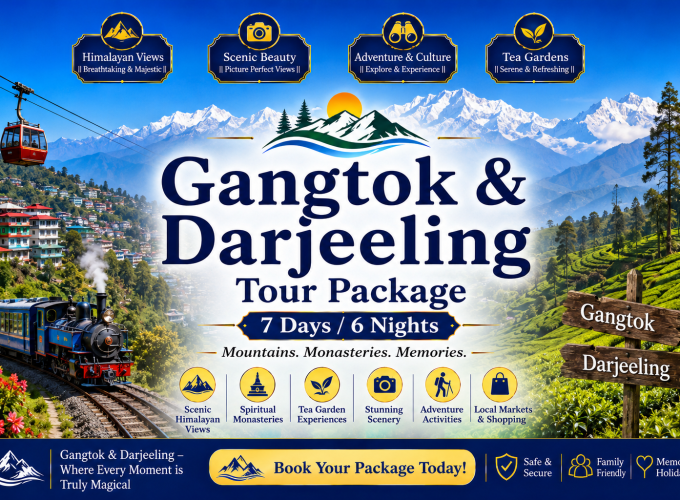 Gangtok & Darjeeling Tour Package – 7 Days / 6 Nights