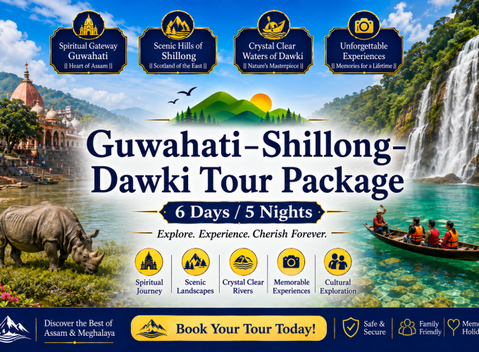Guwahati – Shillong – Dawki Tour Package | 6 Days / 5 Nights