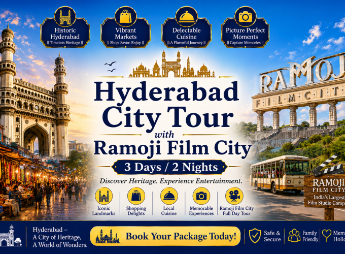 Hyderabad City Tour with Ramoji Film City – 3 Days / 2 Nights
