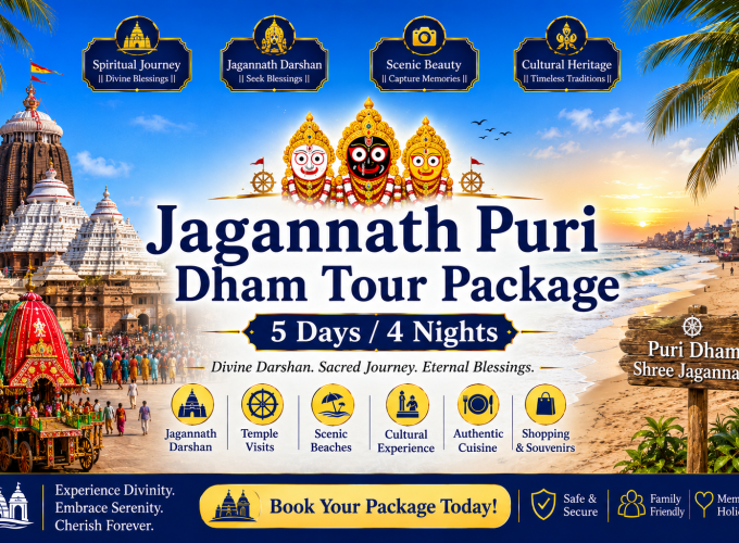 Jagannath Puri Dham Tour Package – 5 Days / 4 Nights