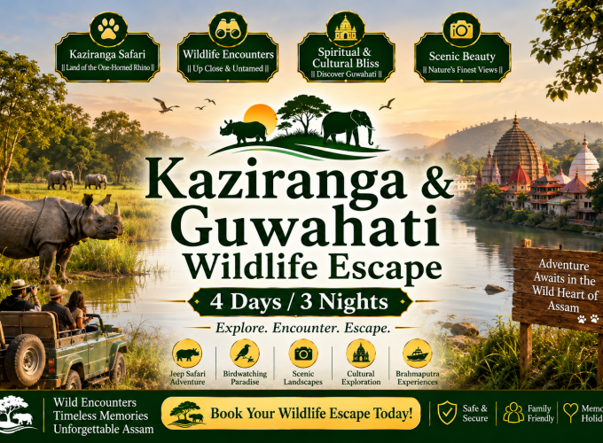 Kaziranga & Guwahati Wildlife Escape – 4 Days / 3 Nights