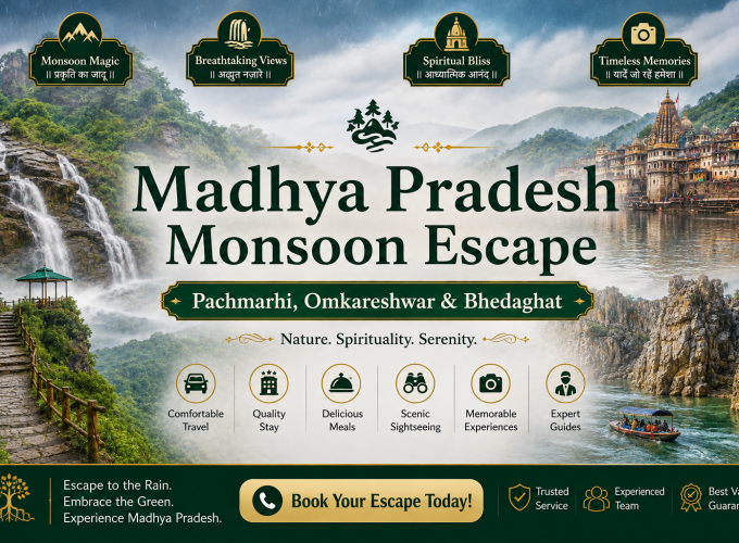 Madhya Pradesh Monsoon Escape – Pachmarhi, Omkareshwar & Bhedaghat