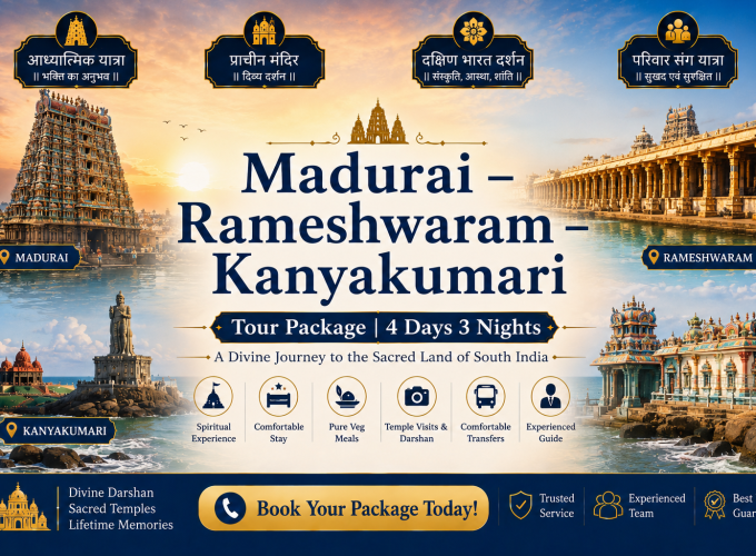 Madurai – Rameshwaram – Kanyakumari Tour Package | 4 Days 3 Nights