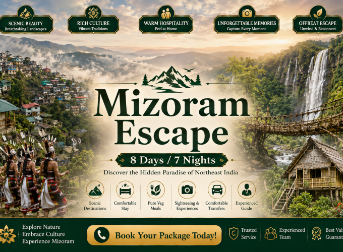 Mizoram Escape – 8 Days / 7 Nights Tour Package