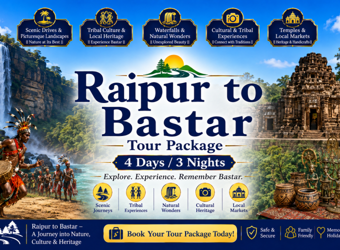 Raipur to Bastar Tour Package – 4 Days / 3 Nights
