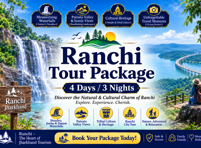 Ranchi Tour Package – 4 Days / 3 Nights