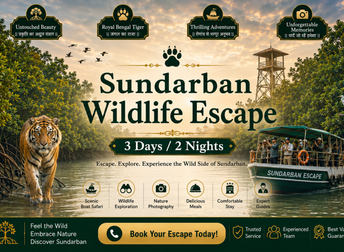 Sundarban Wildlife Escape – 3 Days / 2 Nights