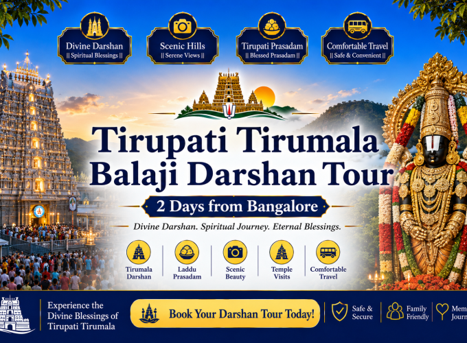 Tirupati Tirumala Balaji Darshan Tour — 2 Days from Bangalore