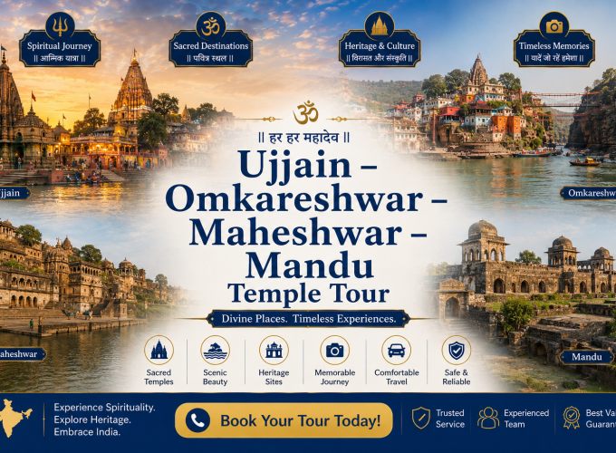 Ujjain – Omkareshwar – Maheshwar – Mandu Temple Tour