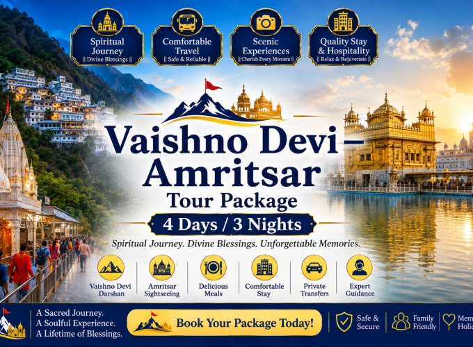 Vaishno Devi – Amritsar Tour Package | 4 Days / 3 Nights