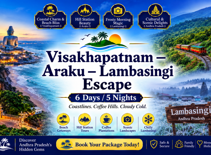 Visakhapatnam – Araku – Lambasingi Escape – 6 Days / 5 Nights